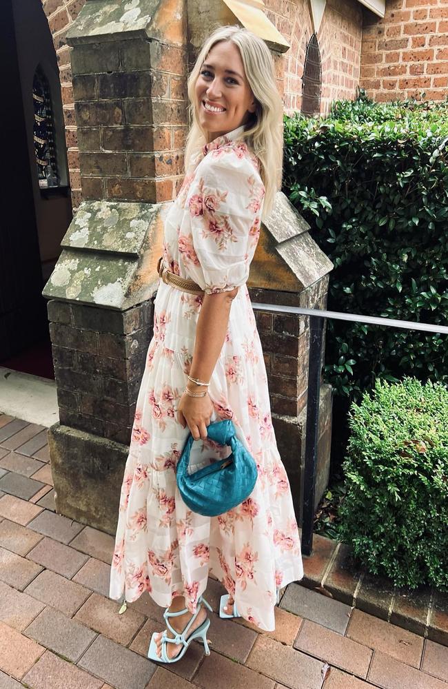 Former WAG Phoebe Burgess flaunts $36k wedding outfit, Zimmermann ...