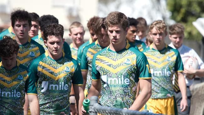 Ignatius Park College and Kirwan State High School teams take on St Brendanâ€™s College Yeppoon teams in Queensland state rugby league semi finals at Mackay on Wednesday, August 24, 2022.