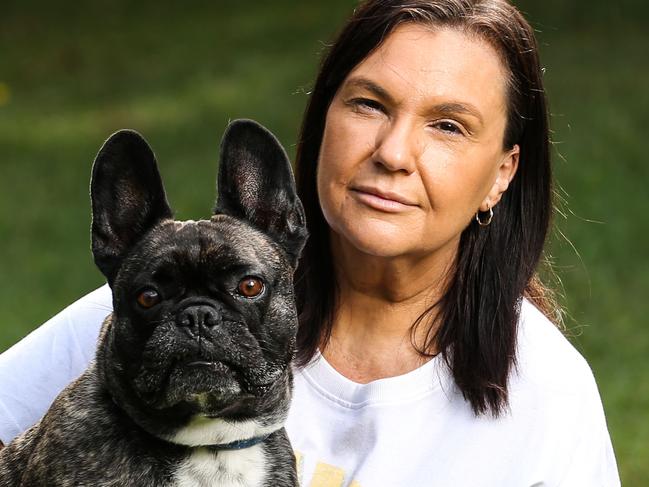 Emma Blackaby lost her 5-year-old dog to a deadly tick and is warning others to be vigilant like she is with her new 5 year old  French Bulldog, Leo.  Picture: Zak Simmonds