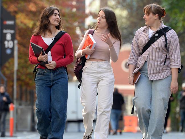 Tiana, left. along with so many young Aussies, has battled burnout while balancing studies, work and the surging price of living in Melbourne. Picture: Andrew Henshaw