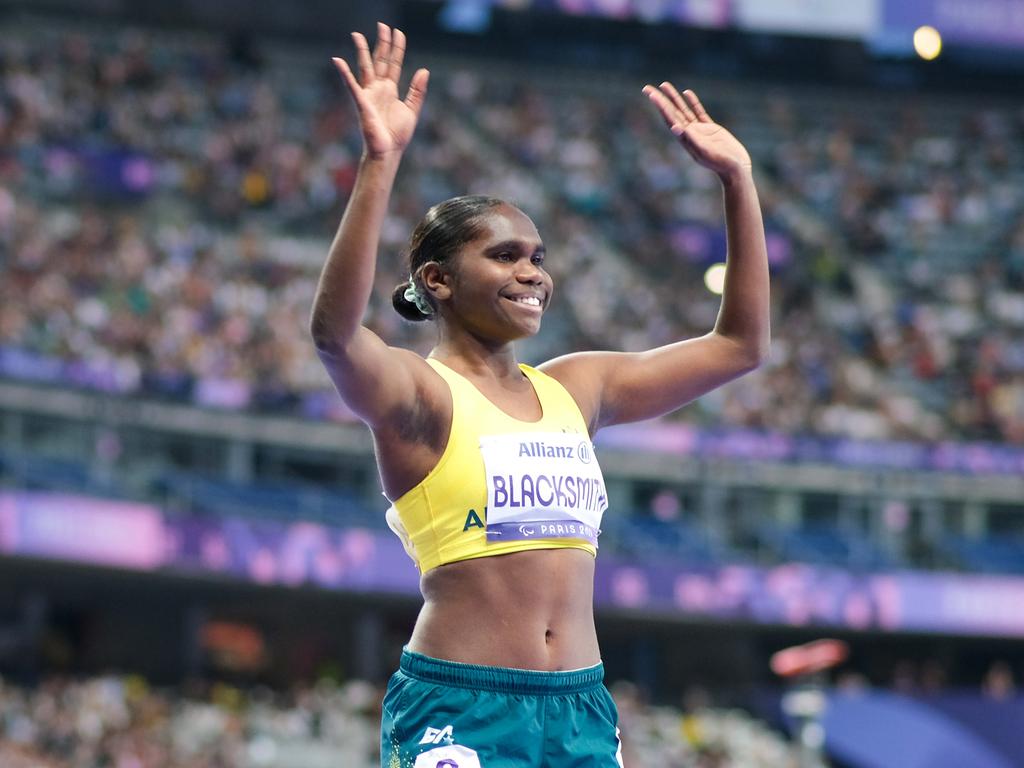 Telaya Blacksmith was all smiles at her first Paralympics. Photo: Jacquelin Magnay