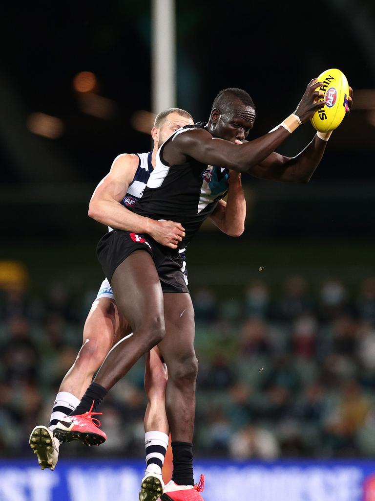 The All-Australian defender took a host of intercept marks. Picture: Daniel Kalisz/Getty Images