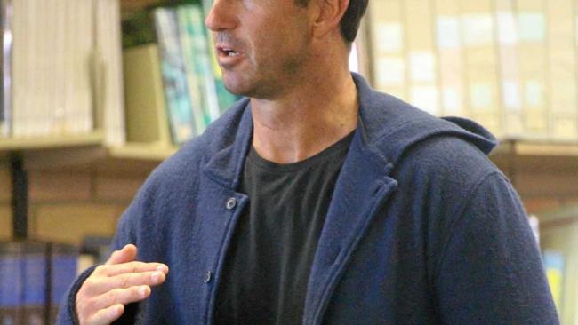 Rugby League Immortal Andrew Johns visited South Grafton High School on Monday to talk about his experience growing up with mental health issues. Picture: South Grafton High School