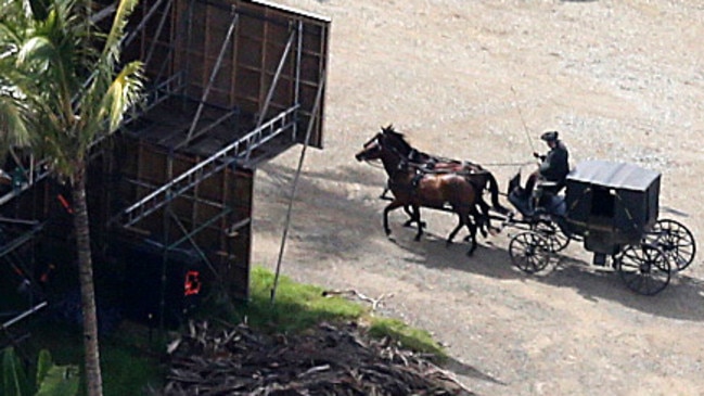 A horse and carriage on the Maudsland set of Pirates of the Caribbean: Dead Men Tell No Tales. Picture Glenn Hampson.