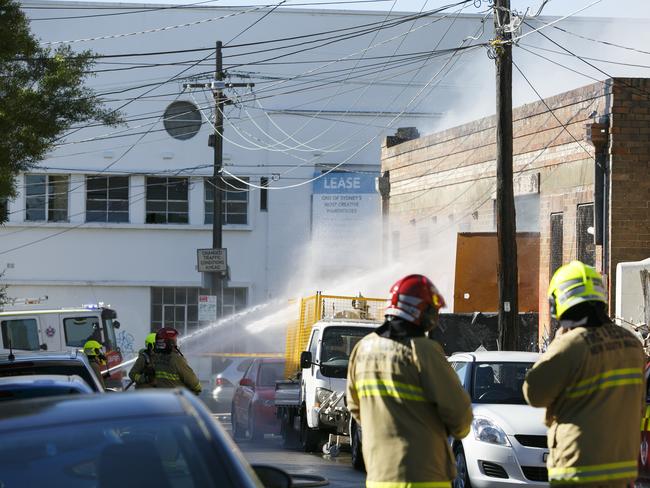 Firefighters managed to stop the blaze spreading to neighbouring properties. Photo: Tim Pascoe.