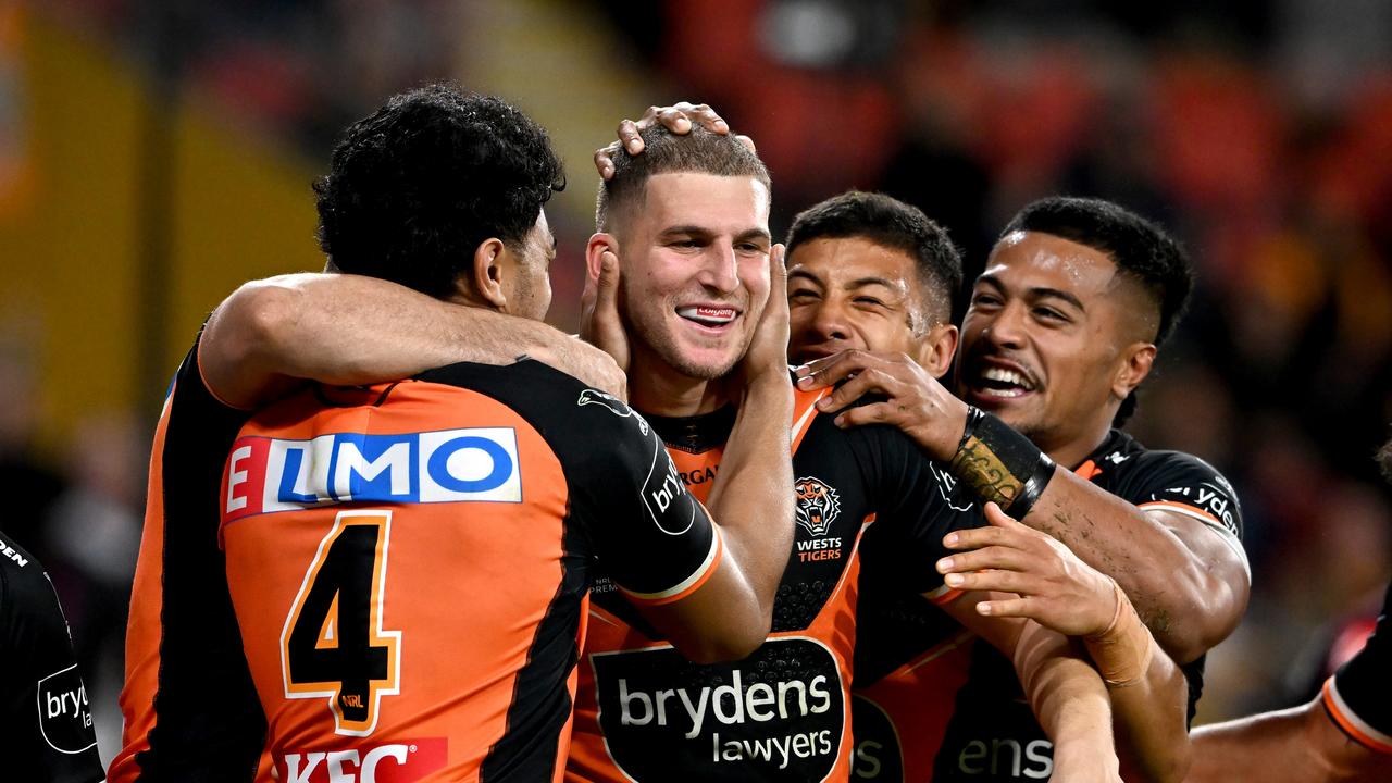 Wests Tigers star Adam Doueihi has signed a one-year extension with the club, keeping him at Concord until the end of 2023. Picture: Getty Images.