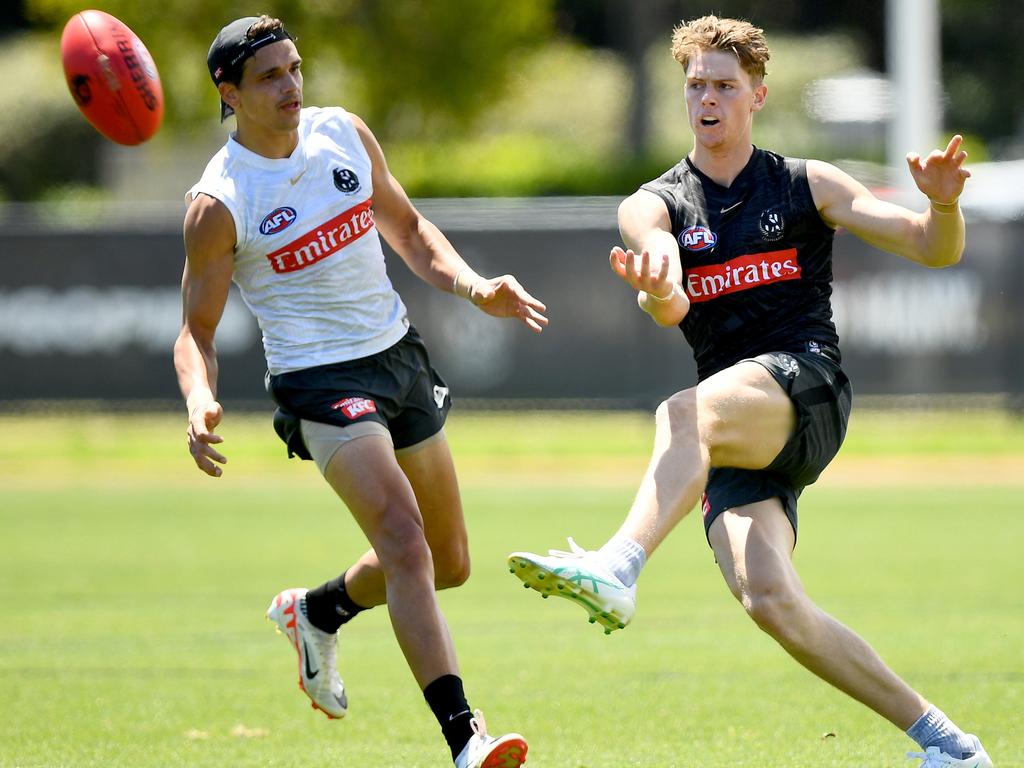 Josh Eyre at Collingwood training. Picture: Josh Chadwick/Getty Images