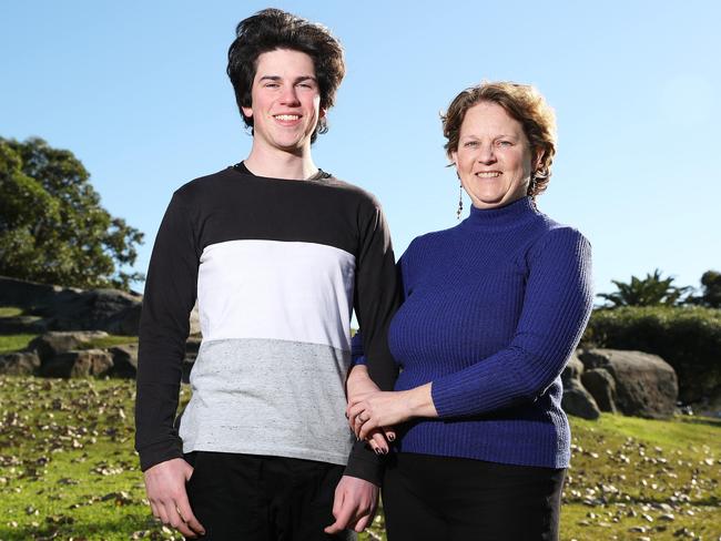 Jacqueline Somosi with her son Axel, 16. Picture: Tim Hunter