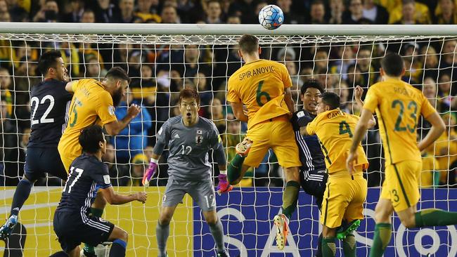 Spiranovic went close against Japan, but he does not want to see a repeat of the Socceroos dismal first half. Picture: Getty Images