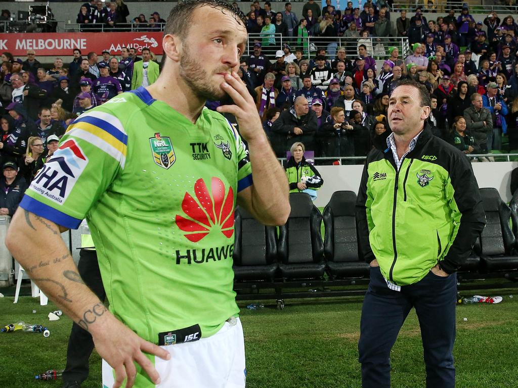 Ricky Stuart (R) has spoken glowingly of Josh Hodgson. Picture: Colleen Petch.