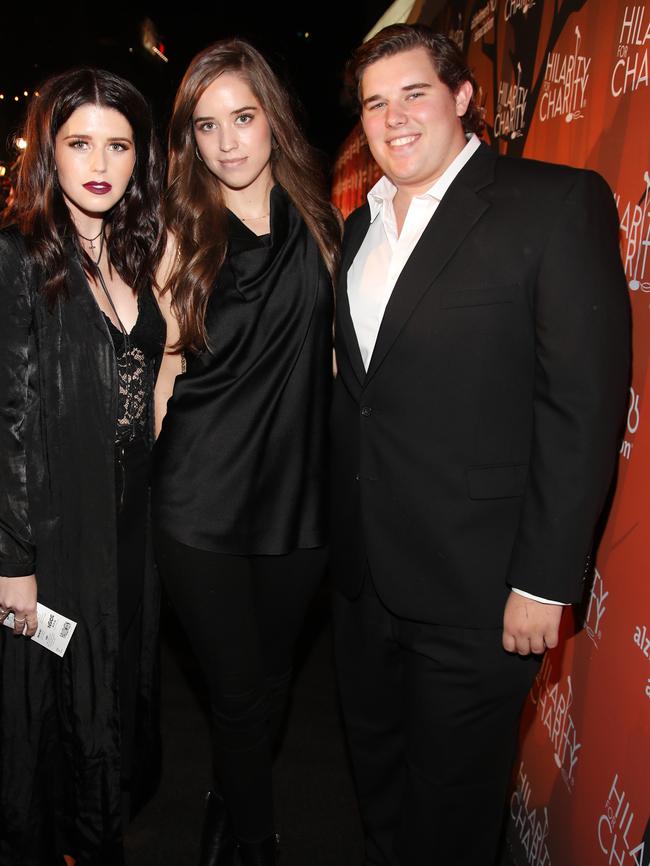 Katherine Schwarzenegger, Christina Schwarzenegger and Christopher Schwarzenegger in 2016. Picture: Randy Shropshire/Getty Images