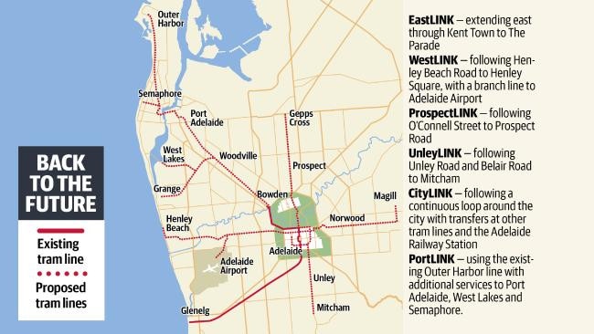 Tram extensions planned for Adelaide.