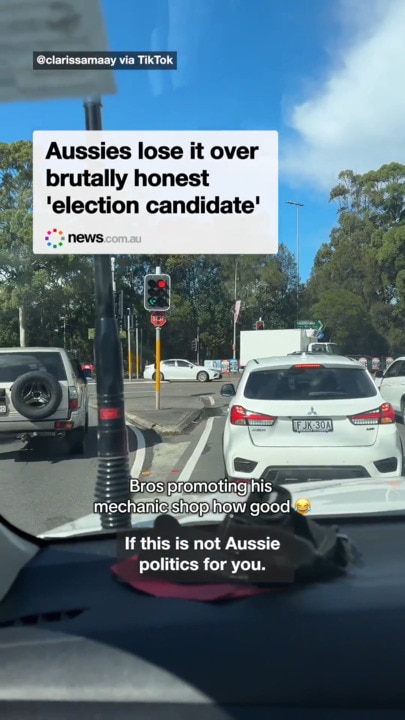 Aussies lose it over brutally honest 'election candidate'