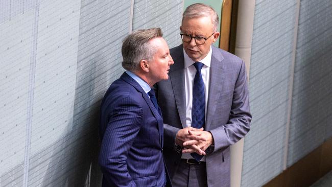 Energy Minister Chris Bowen and Prime Minister Anthony Albanese. Picture: NCA NewsWire / Gary Ramage