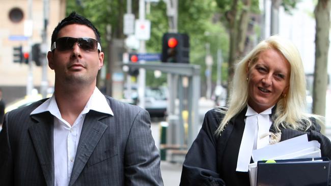 Justin Gatto leaves the County Court with barrister Nicola Gobbo in 2008.