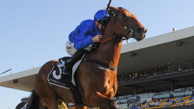 Joshua Parr pilots Bivouac to victory at Rosehill. Picture: AAP