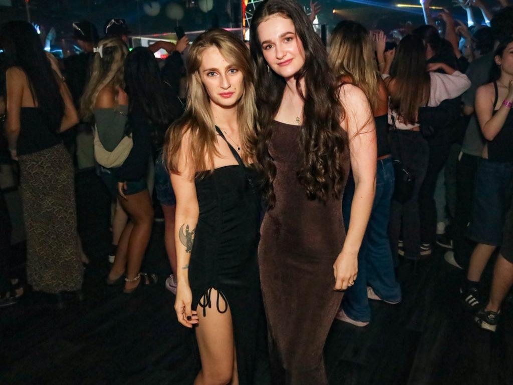 Dannelle Ferre and Courtney Ferre at Cocktails Nightclub. Picture: Kitt O'Halloran.