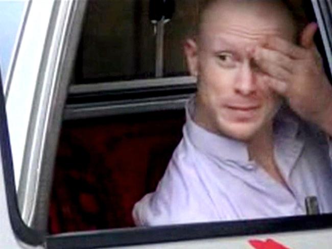 Sergeant Bowe Bergdahl sits in a vehicle guarded by the Taliban in eastern Afghanistan. Picture: AP/Voice Of Jihad website