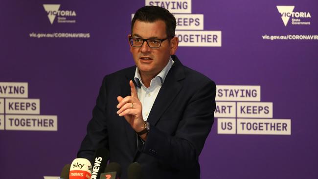 Daniel Andrews said the state’s six-week lockdown could be extended if people do not isolate and get tested when they feel ill. Picture: Robert Cianflone