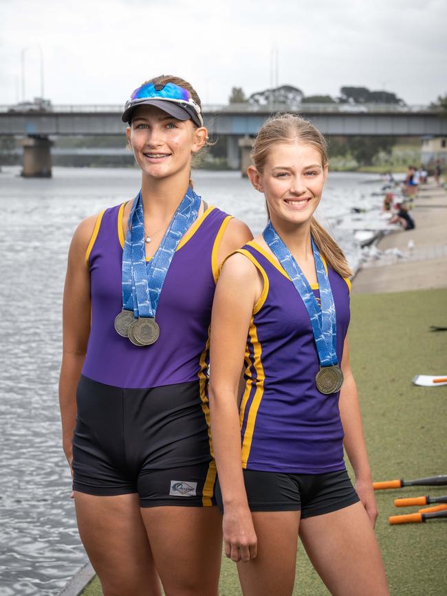 Geelong sisters Rio and Eden Smith are both chasing Head of the Schoolgirls success. Picture: Brad Fleet