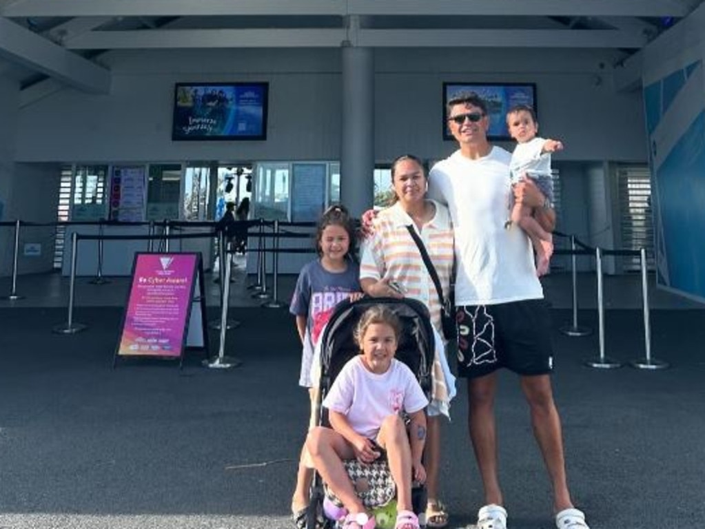 Latrell Mitchell with his family last week. Photo: Instagram