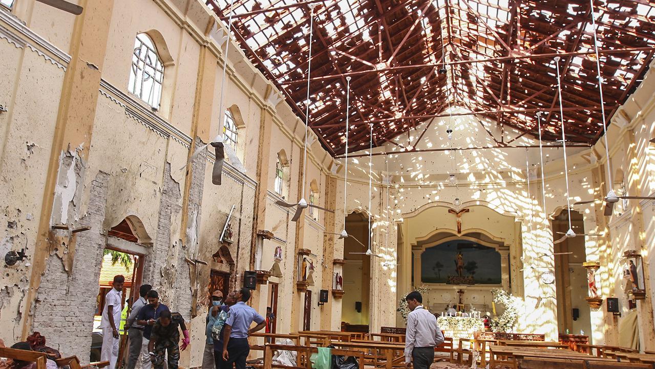 More than 200 people were killed and hundreds more injured in eight blasts that rocked churches and hotels in Sri Lanka on Easter Sunday. Picture: AP /Chamila Karunarathne.