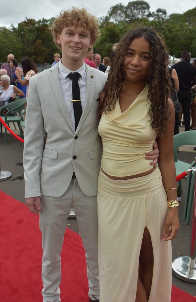 Ronan Gates and Hannah Ima at the Pacific Lutheran College Formal held at the Sunshine Coast Turf Club on November 15, 2024. Picture: Sam Turner