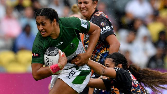 All Stars match betwwen Maori and Indigenous at Queensland Bnak Country Stadium. Women's Maori player Crystal Tamarua. Picture: Evan Morgan