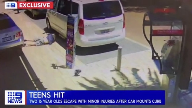 Shocking moment boys mowed down (9NEWS)