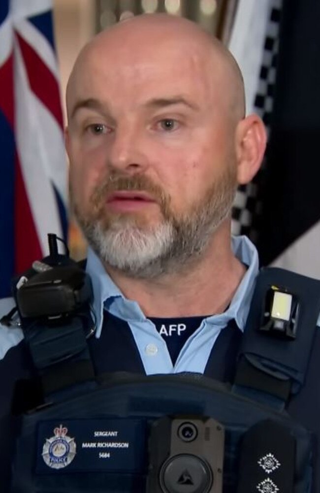 ACT Policing Acting Inspector Mark Richardson. Picture: ABC News