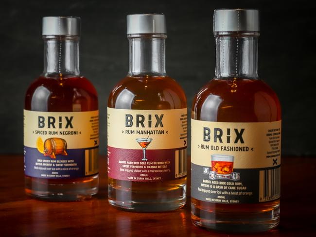 Your Food Collective’s BRIX Distillery – RTP cocktails. Picture: David Li