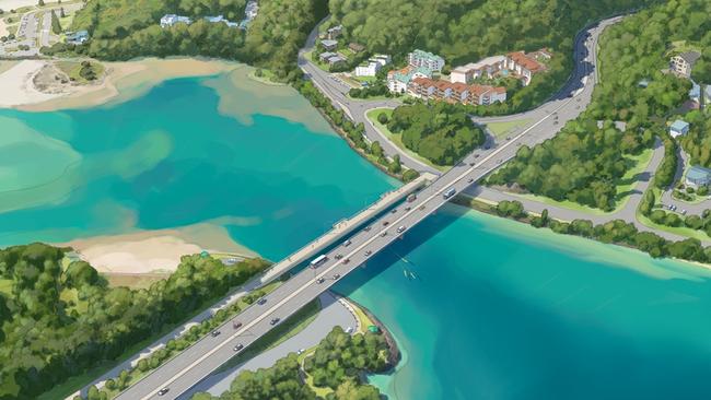 Artist impression of the Gold Coast Oceanway crossing at Currumbin Creek