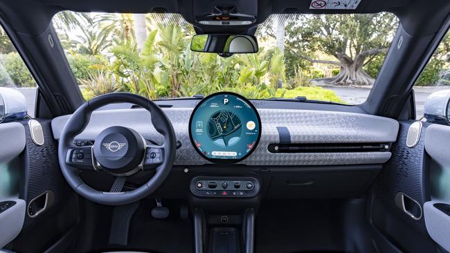 The OLED screen serves as the central digital hub in the interior of the 2024 Mini Cooper, Countryman and electric Aceman. Photo: Supplied