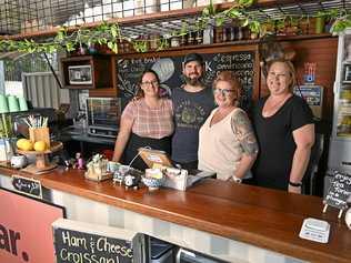 READY FOR SERVICE: Courtney Field, Ben and Liz Thorley and Amanda Taylor of CAFbar. Picture: Cordell Richardson