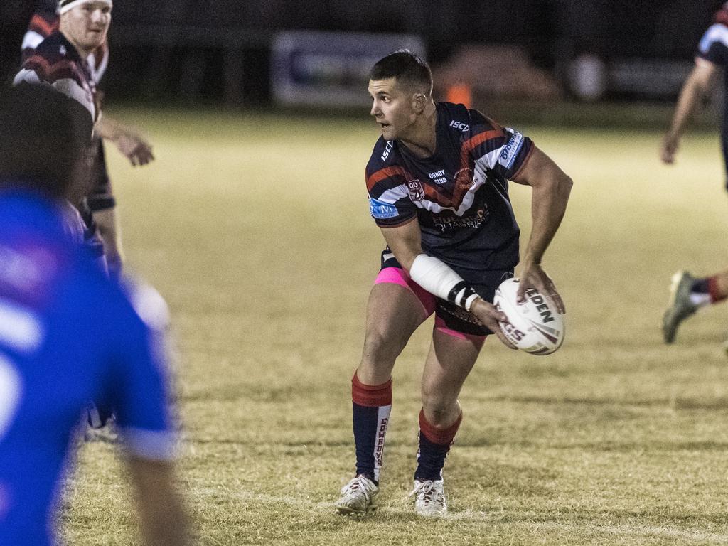 Morgan Taylor for Warwick against Newtown in TRL A grade round 10 rugby league at Jack Martin Centre, Saturday, June 19, 2021. Picture: Kevin Farmer