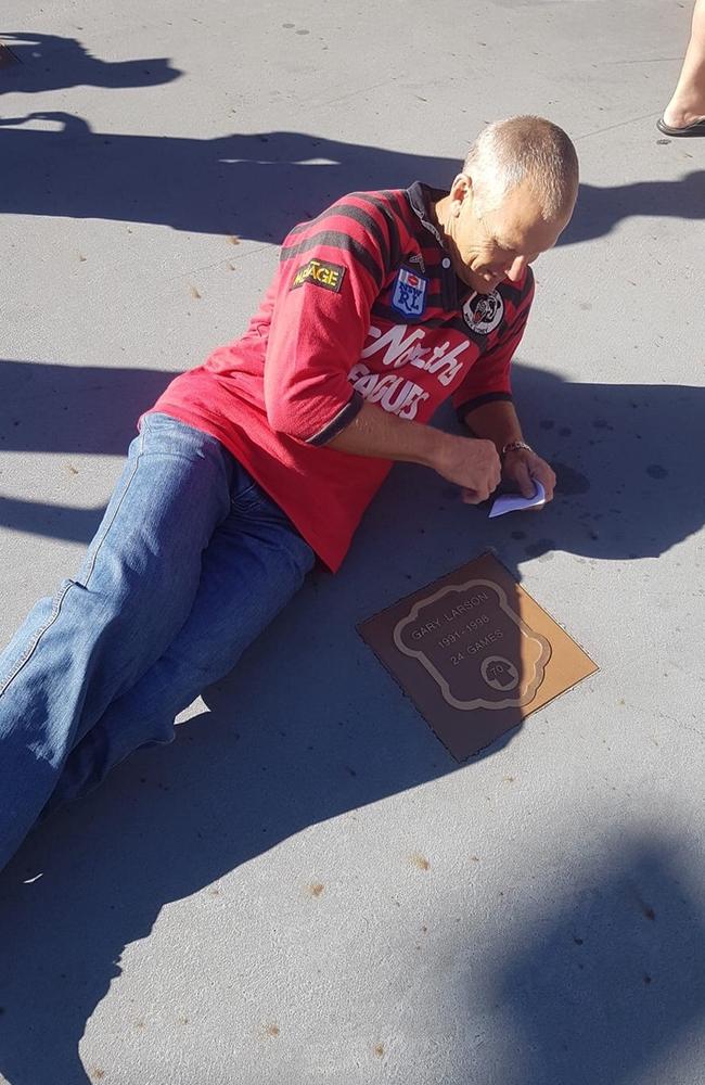 Former Queensland forward Gary Larson outside Suncorp Stadium during the Magic Round.