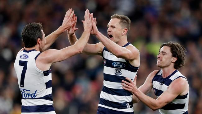 Selwood is out to win his first flag as Geelong skipper. Picture: Dylan Burns/AFL Photos