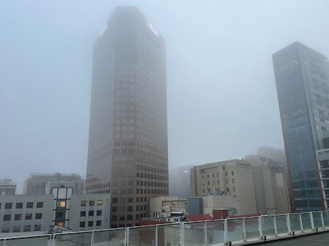 Adelaide blanketed in heavy fog on Saturday morning. Picture: Supplied