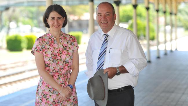 Gladys Berejiklian and Daryl Maguire Wagga MP. Picture: The Daily Advertiser/ACM