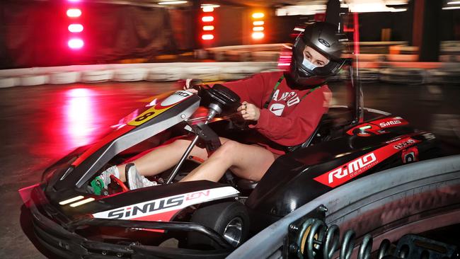 Jess MacMaster at Hyper Karting. Picture: Richard Dobson