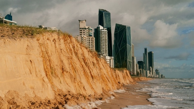 Erosion on beaches after Cyclone Alfred has forced Gold Coast City Council to impose a cyclone levy. Picture: City of Gold Coast