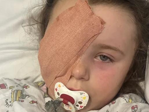 Ruby - 7-year-old has lost her eye. Picture: Gofundme.com