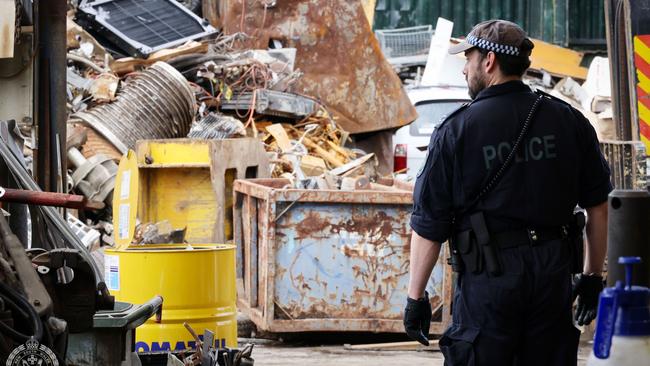 Tobacco stores, scrap metal yards and shopping centres were some of the places targeted. Picture: NSW Police