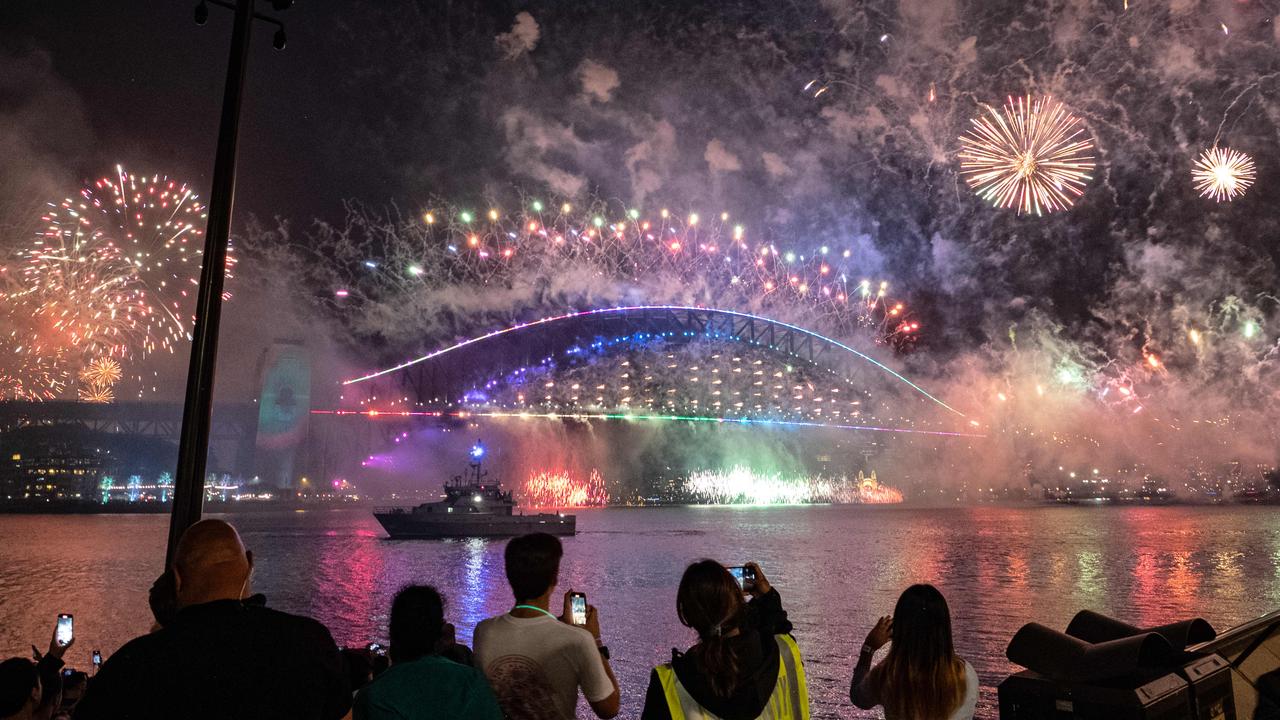 As many as one million people were estimated to have lined Sydney’s foreshore for the last fireworks show. Picture: NCA NewsWire / Flavio Brancaleone