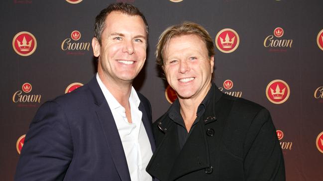 Wayne Carey and Dermott Brereton at the Mike Sheahan team of the decades event