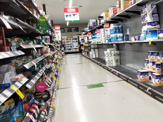 Using a supermarket app to navigate the shelves was advised to make the shop easier. Picture: Jerad Williams