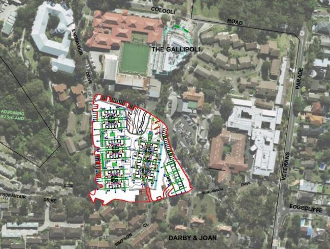 The site of a proposed redevelopment of RSL Lifecare's Narrabeen retirement village.