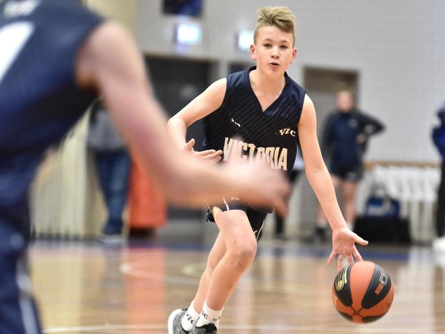 Phoenix Somerville plays for Victoria at the national championships last month. Victoria finished runner-up. Picture: Paige Cummins