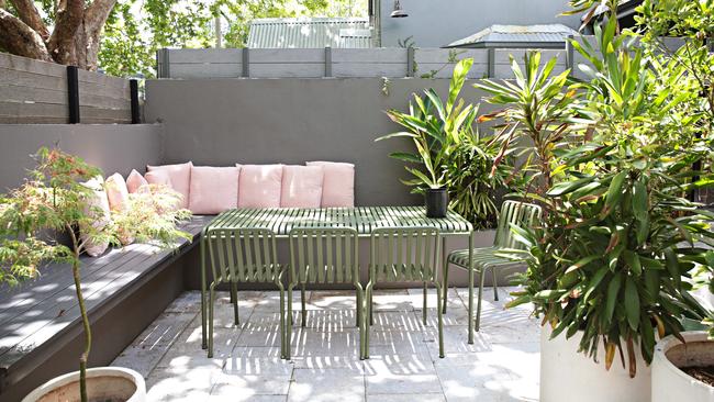 Alyce Tran's backyard at her home in Woollahra. Picture: Adam Yip