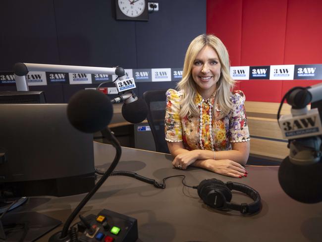 Jacqui Felgate portrait at 3aw studio in Melbourne today. Picture by Wayne Taylor 29th February 2024